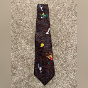 Men’s Vintage LOONEY TUNES Mania 1994 Paisley Neck Tie